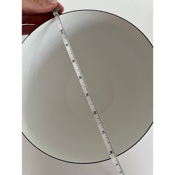 Kaj Franck for Finel Arabia Scandinavian White Brown Enamel Bowl JL - Picture 6 of 8